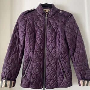 BURBERRY BRIT DIAMOND QUILTED JACKET NOVA CHECK LINING WOMEN